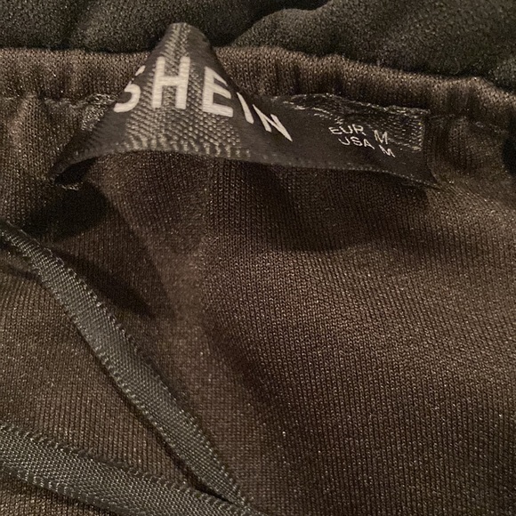 SheIn Strapless Tube Top High Waist Wide Leg Flounce Jumpsuit SzM - Picture 6 of 9